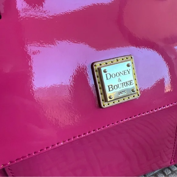 Dooney & Bourke Hot Pink Patent Leather Zip Crossbody Flap - Picture 5 of 16
